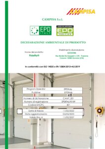 Certificare de mediu EPD Compania Campisa 2023